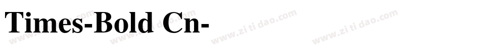 Times-Bold Cn字体转换